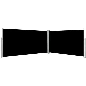 Markýza Samonavíjecí boční markýza na zahradu, 160 x (0-600) cm, černá