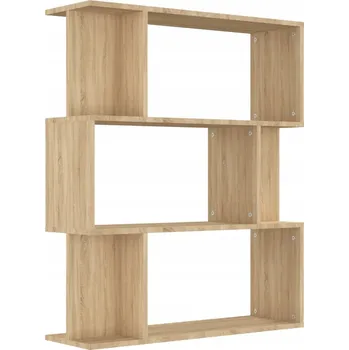 Knihovna Regál na knihy s přihrádkami 80 x 24 x 96 cm, dub sonoma