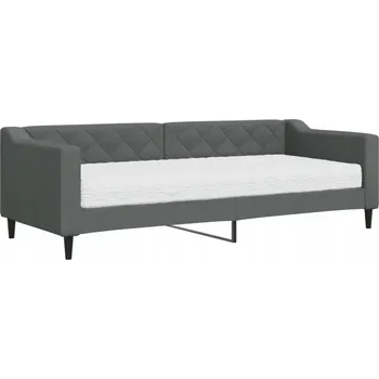 Pohovka Rozkládací pohovka s funkcí spaní 223x90x67 cm, tmavě šedá barva, matrace 80x200 cm