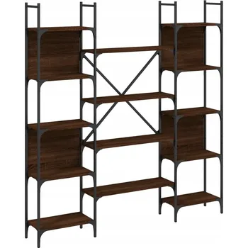 Knihovna Knihovna s otevřenými policemi, hnědý dub, 155,5 x 24 x 166,5 cm