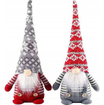 Vánoční dekorace Vánoční skřítek gnóm pod stromeček hračka vánoční dekorace 42 cm