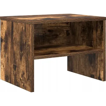 Noční stolek Noční stolek s otevřenou přihrádkou, kouřový dub, 40x30x30 cm