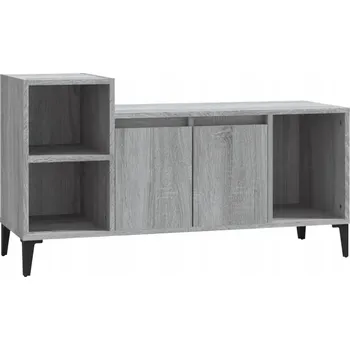 Televizní stolek TV stolek z dřevotřísky, šedý dub sonoma, 100x35x55 cm