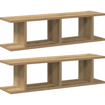 police Nástěnné police z dřevotřísky, Barva Dub Artisan, 75x18x20 cm