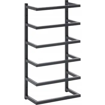 Věšák Stojanový věšák na ručníky, ocelový, černý, 24 x 12 x 48 cm