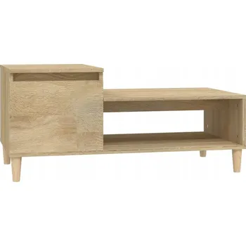 Konferenční stolek Konferenční stolek se zásuvkou a přihrádkou, dub Sonoma, 100x50x45 cm