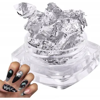 Stříbrná Fólie na nehty Pazlotko