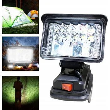 LAMPA PRO MAKITA 18V halogen PRACOVNÍ SVÍTILNA SVĚTLO + 2X USB 3 PALCE 18 LED