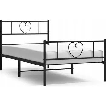Postel Manželská postel kovová G02V 100x190 černá