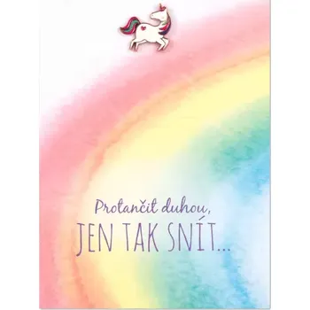 Rozvoz květin - Přání s broží - Jednorožec