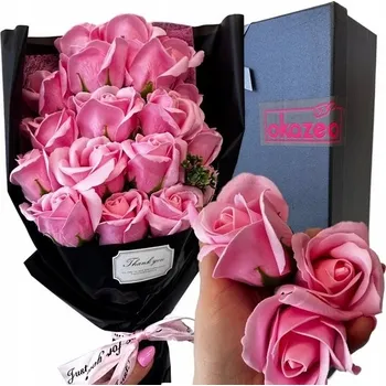 umělá květina Kytice, flower box, mýdlová růže Okazeo 35 cm