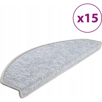 Nášlap na schod Nášlapy na schody protiskluzové z tuftovaného PP, světle šedé, 65x24x4 cm