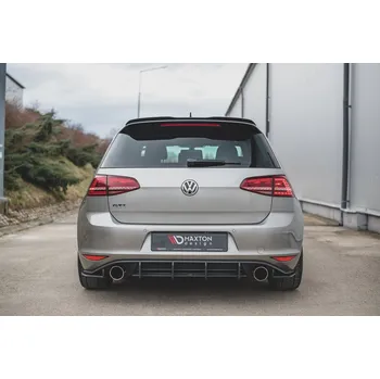 Tuning Maxton Design "Racing durability" boční difuzory pod zadní nárazník ver.1 pro Volkswagen Golf GTI Mk7, plast ABS bez povrchové úpravy, s černou a červenou linkou