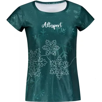 Dámské tričko Dámské vánoční triko premium ALTISPORT VOJ/ALWVN8TR06 ZELENÁ XXXL