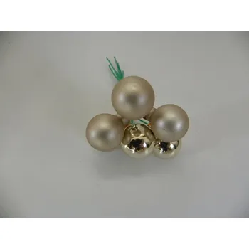 Vánoční dekorace baňky šampaň 6 ks