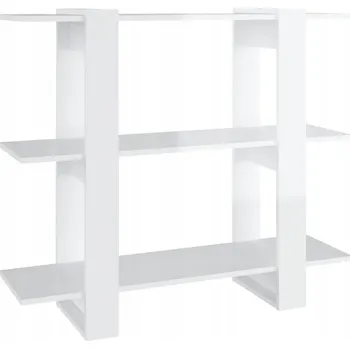 Knihovna Multifunkční regál bílý lesk 100x30x87 cm