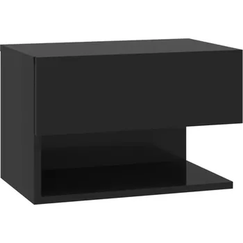Noční stolek Závěsná Noční Stolek z materiálu podobného dřevu, černá, 46 x 29,5 x 30 cm