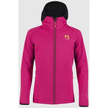 Cyklistická bunda KARPOS Cyklistická větruodolná bunda - LAVAREDO WINTER KIDS - růžová/černá