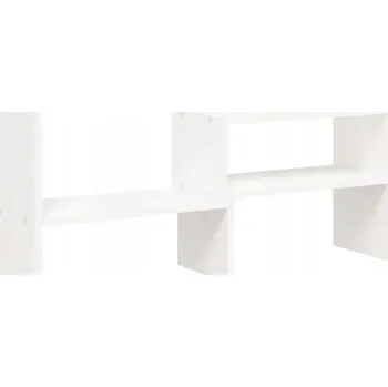 Podstavec pod monitor Stojan pod monitor z masivního borovicového dřeva, nastavitelný, bílý, 39-72 cm