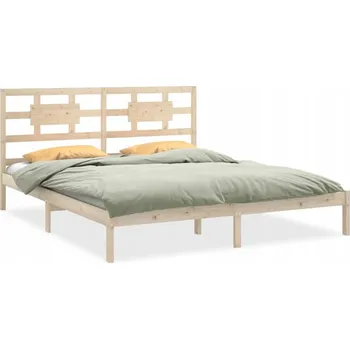 Postel Rám postele z borovicového dřeva, 205,5 x 205,5 x 100 cm, neošetřený