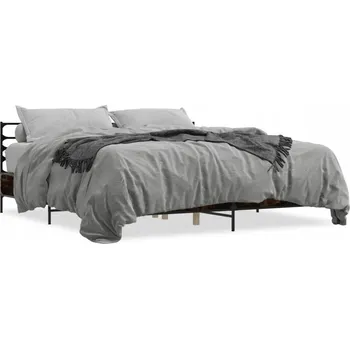 Postel Manželská postel kovová G02V 80x200 dub