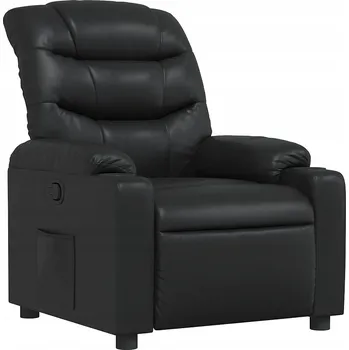 Křeslo Rozkládací křeslo s manuální funkcí sklápění, černé, 75,5x93x99,5 cm