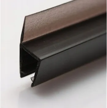 Těsnění U-WS pro sprchový kout na sklo 6-8 mm, délka 45 cm, černé