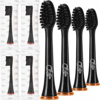 Péče o chrup 4x Hlavice SEYSSO pro kartáčky řady Carbon Basic Black REPTILA