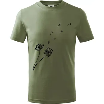 Pampeliška - Tričko dětské bavlněné - 134 cm/8 let ( Khaki )