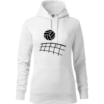 Dámská mikina Volejbalová síť - Mikina dámská Cape s kapucí - XL ( Bílá )