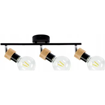 SPOTLIGHT Stropní Svítidlo 3xE27 Max.25W IP20 Dub Olejovaný FSC a Černá