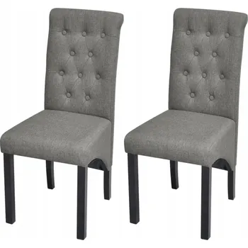 Jídelní židle Jídelní židle s čalouněním světle šedá Polyester 42x57x95 cm