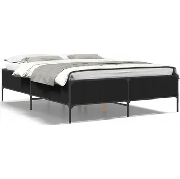 Postel Rám postele černý, 193 x 143 x 44 cm, pro matraci 140 x 190 cm