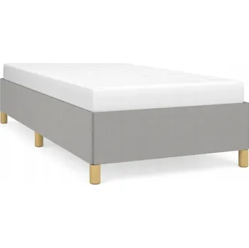 Postel Rám postele světle šedý 203 x 83 x 35 cm, látka, překližka
