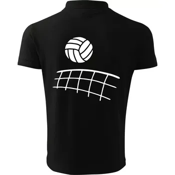 Pánská košile Volejbalová síť - Polokošile pánská Pique Polo 203 - 4XL ( Černá )