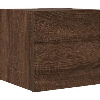 Televizní stolek Nástěnná skříňka pod televizi z dřevotřísky, hnědý dub