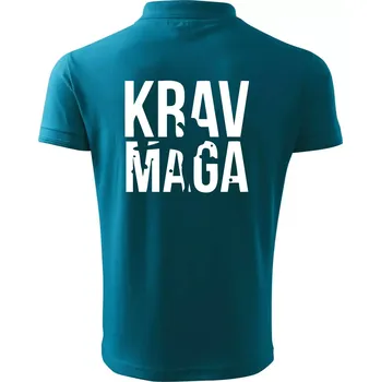 Pánská košile Nápis Krav Maga - Polokošile pánská Pique Polo 203 - L ( Tmavý tyrkys )