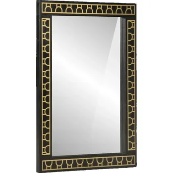 Zrcadlo Zrcadlo do koupelny z masivního mangového dřeva, ručně vyřezávané, 50x70x2,5 cm