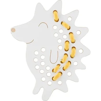 Dřevěná hračka Dřevěná Montessori provlékačka Ježek