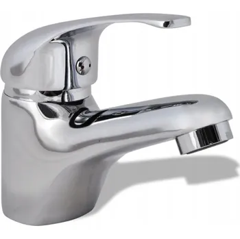 Vodovodní baterie Umyvadlová baterie páková chromovaná, 13x10 cm, tělo ze slitiny zinku