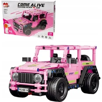ostatní stavebnice RŮŽOVÉ AUTO STAVEBNICE 434 DÍLKŮ - VOZIDLO NA DÁLKOVÉ OVLÁDÁNÍ 6+