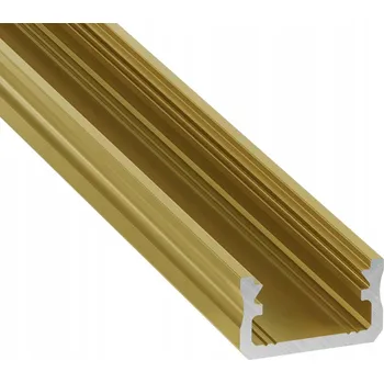 LED páska LED hliníkový profil pro LED pásek Nástěnný Zapuštěný 2m Zlatý RAL1923