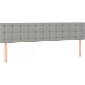 Čelo postele s nastavitelnou výškou, látkové, tmavě šedé, 160x5x78/88 cm