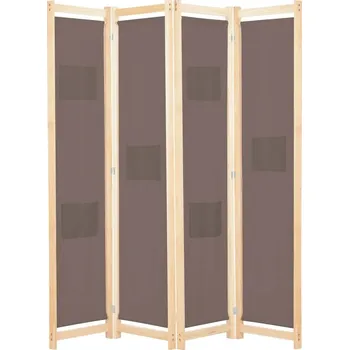 Paraván Paraván 4dílný hnědý 160x170x4 cm