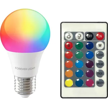 Žárovka LED žárovka Forever Light RGB E27 A60 8W 850lm 4000K třída F