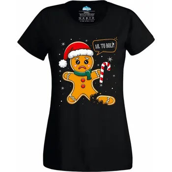 Dámské tričko Dámské tričko Smutný Perníček Au, to bolí! (Velikost: XS, Barva: Černá)