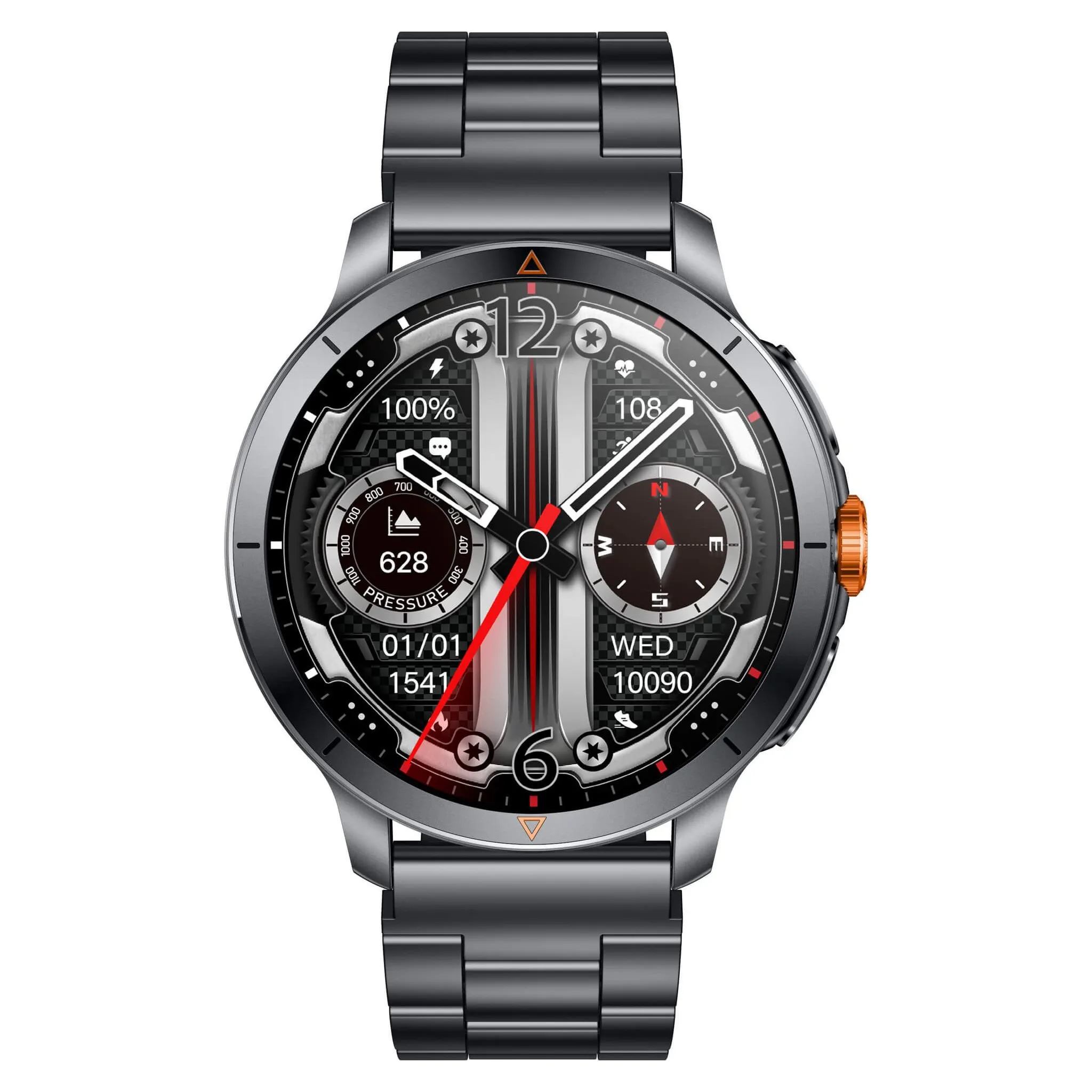 Fotografie 2 - Chytré hodinky Armodd Silentwatch 8 Pro GPS černé/černý kovový a silikonový řemínek