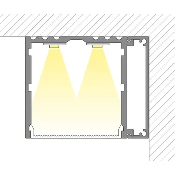 LED páska Nástěnný hliníkový profil 43x35 mm, mléčný difuzor 1m *ML-761.010.07.1