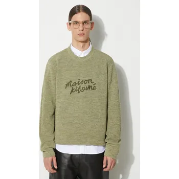 Pánský svetr Bavlněný svetr Maison Kitsuné Handwriting Comfort Jumper, S, zelená, 77X