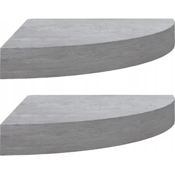 police Stylové rohové police MDF beton šedé 25x25x3,8 cm